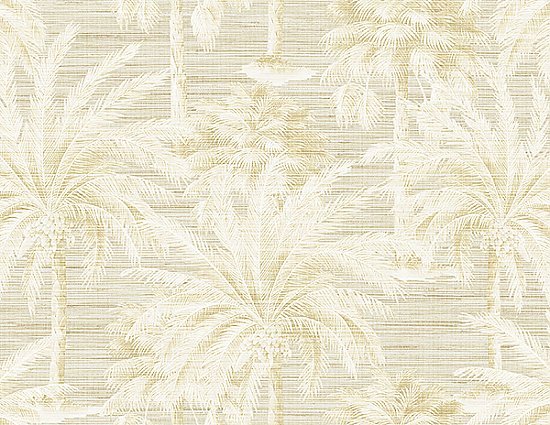 Dream Of Palm Trees Beige Texture Wallpaper