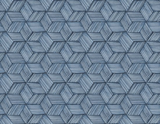 Intertwined Blue Geometric Wallpaper