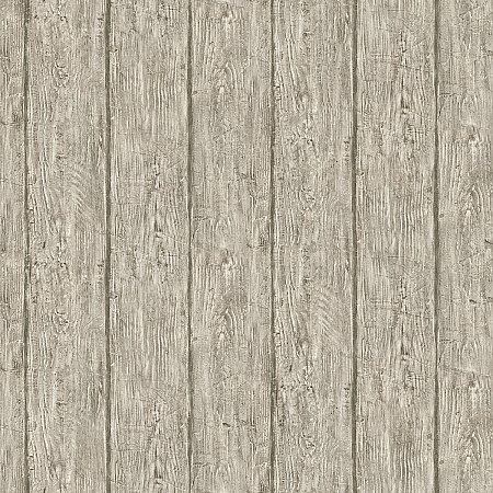 Outerbanks Grey Faux Wood Wallpaper