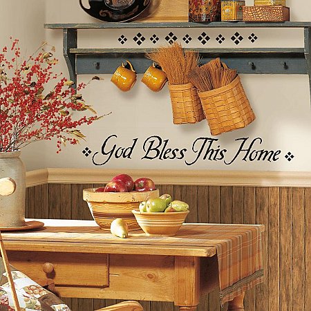 GOD BLESS THIS HOME PEEL & STICK SINGLE SHEET