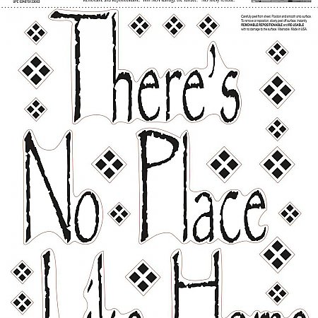 THERE IS NO PLACE LIKE HOME PEEL & STICK SINGLE SHEET