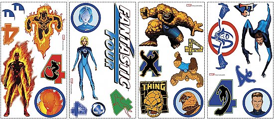 FANTASTIC FOUR PEEL & STICK WALL DECALS