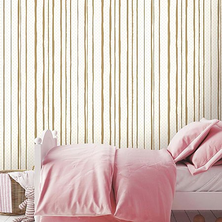 ALL MIXED UP PINK/GOLD PEEL & STICK WALLPAPER