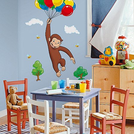CURIOUS GEORGE PEEL & STICK GIANT WALL DECAL