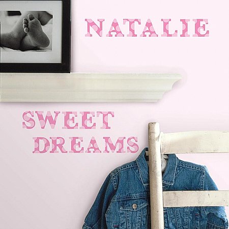 EXPRESS YOURSELF PINK PEEL & STICK WALL DECALS