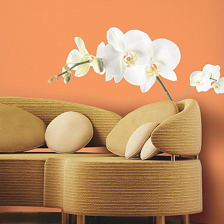 WHITE ORCHID PEEL & STICK WALL DECALS
