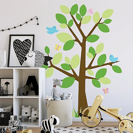 DOTTED TREE PEEL & STICK WALL DECALS