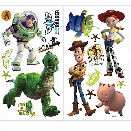 TOY STORY 3 PEEL & STICK WALL DECALS - GLOW IN THE DARK