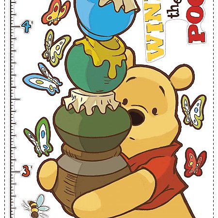 WINNIE THE POOH - POOH PEEL & STICK INCHES GROWTH CHART