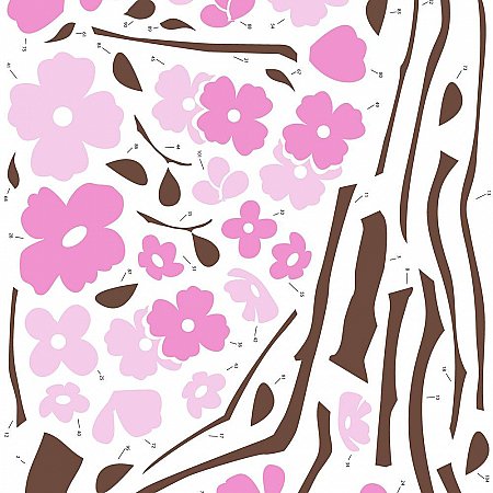 SPRING BLOSSOM PEEL & STICK GIANT WALL DECAL