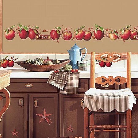 COUNTRY APPLES PEEL & STICK WALL DECALS