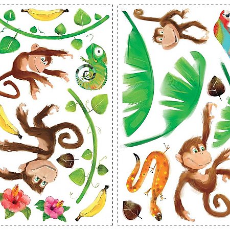 MONKEY BUSINESS PEEL & STICK WALL DECALS