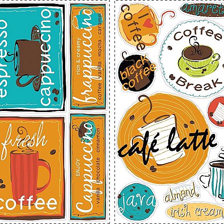 CAFE PEEL & STICK WALL DECALS