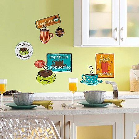 CAFE PEEL & STICK WALL DECALS