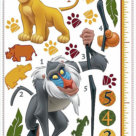 THE LION KING RAFIKI PEEL & STICK INCHES GROWTH CHART