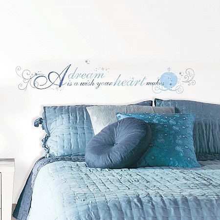 DISNEY PRINCESS - CINDERELLA 'A DREAM IS A WISH' PEEL AND STICK WALL DECALS