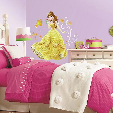 DISNEY PRINCESS - BELLE PEEL AND STICK GIANT WALL DECALS