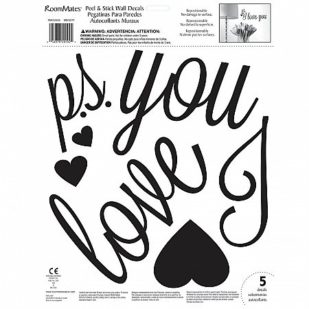 PS I LOVE YOU PEEL AND STICK WALL DECALS