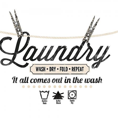 LAUNDRY QUOTE PEEL AND STICK WALL DECALS