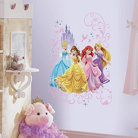 DISNEY PRINCESS WALL GRAPHIX PEEL AND STICK GIANT WALL DECALS