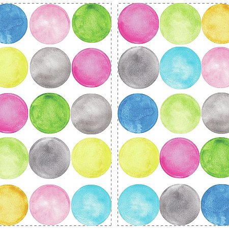WATERCOLOR DOTS PEEL AND STICK WALL DECALS