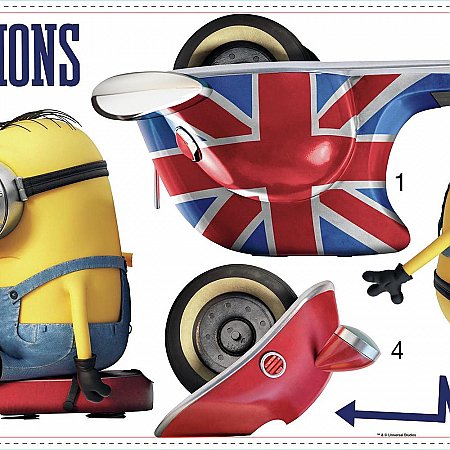 MINIONS THE MOVIE PEEL AND STICK GIANT WALL DECALS