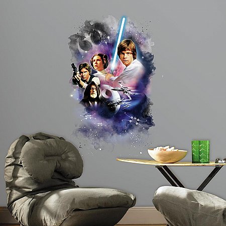 STAR WARS CLASSIC MEGA PEEL AND STICK GIANT WALL DECALS
