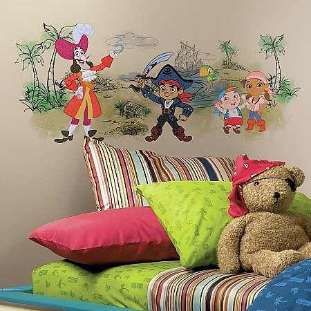 CAPTAIN JAKE & THE NEVER LAND PIRATES SCENE PEEL AND STICK GIANT WALL GRAPHIC