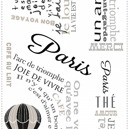 EIFFEL TOWER NEUTRAL PEEL AND STICK GIANT WALL DECALS