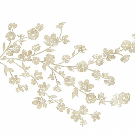 FLORAL BLOSSOM PEEL AND STICK GIANT WALL DECALS W/ 3D FLOWER EMBELLISHMENTS