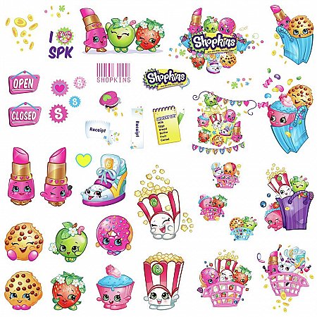 SHOPKINS PEEL AND STICK WALL DECALS