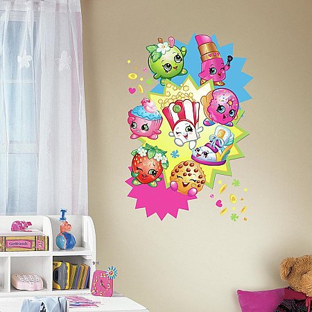 SHOPKINS BURST PEEL AND STICK GIANT WALL DECALS