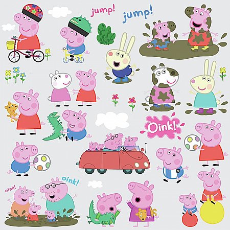 PEPPA THE PIG PEEL AND STICK WALL DECALS