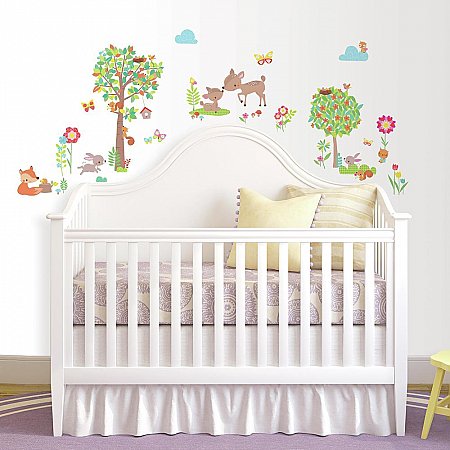WOODLAND CREATURES PEEL AND STICK WALL DECALS