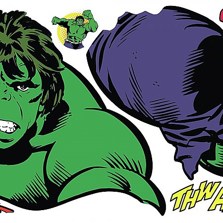CLASSIC HULK COMIC PEEL AND STICK GIANT WALL DECALS