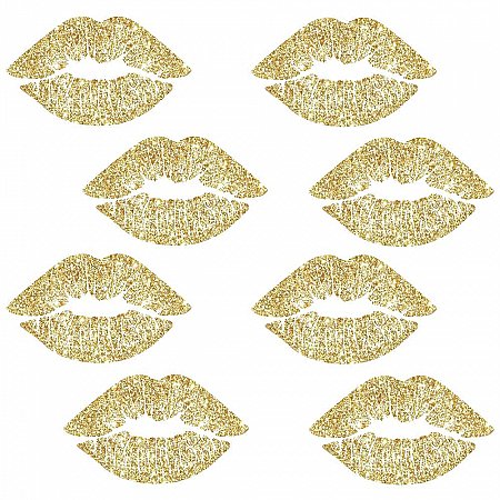 LIP PEEL AND STICK WALL DECALS WITH GLITTER