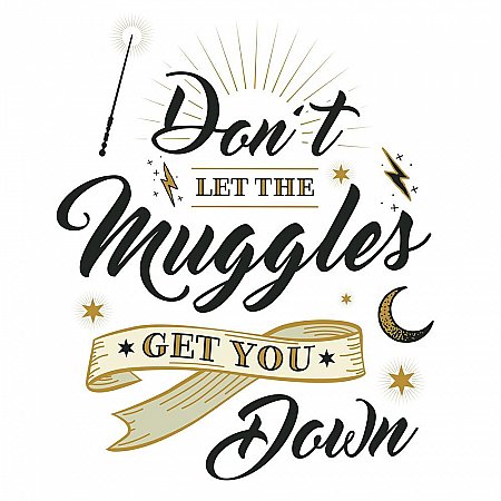 HARRY POTTER MUGGLES QUOTE PEEL AND STICK GIANT WALL DECALS