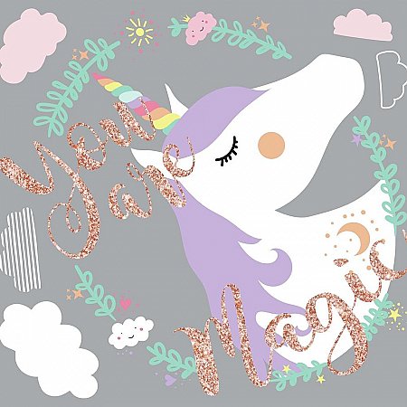 UNICORN MAGIC PEEL AND STICK GIANT WALL DECALS