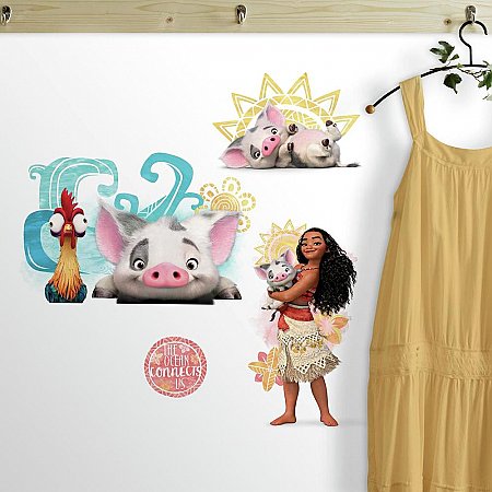 DISNEY MOANA AND FRIENDS PEEL AND STICK WALL DECALS