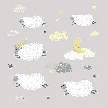 COUNTING SHEEP PEEL AND STICK WALL DECALS