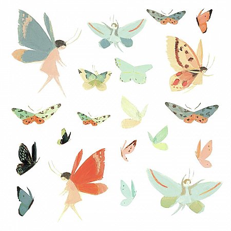 DREAM WORLD BUTTERFLY PEEL AND STICK WALL DECALS