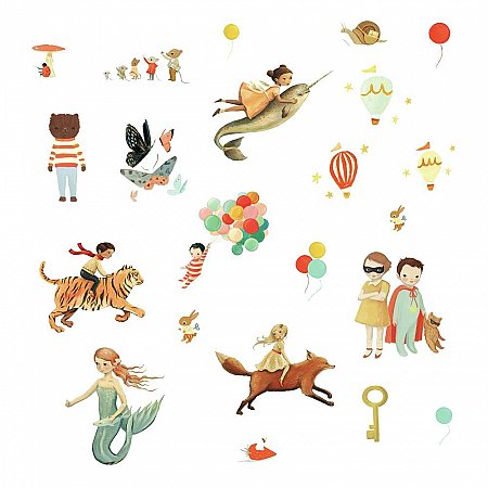 DREAM WORLD CHARACTERS PEEL AND STICK WALL DECALS