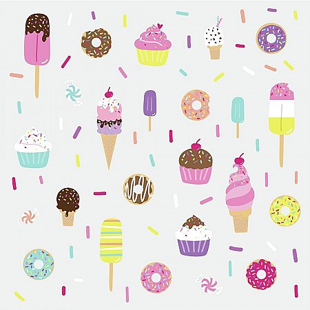 SWEET TREATS PEEL AND STICK WALL DECALS