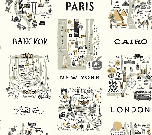City Maps Wallpaper |Wallpaper And Borders |The Mural Store