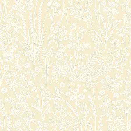 Brianne Yellow Botanical Wallpaper