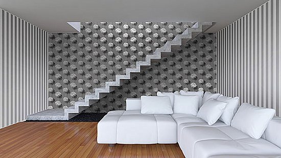 Hamsun Grey Dandelion Wallpaper