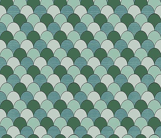 Edwards Green Geometric Wallpaper