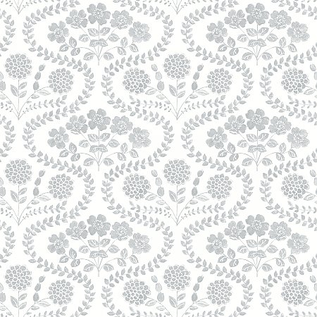 Folksy Floral Wallpaper