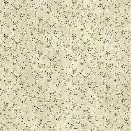 Cooley Lavender Calico Floral Wallpaper