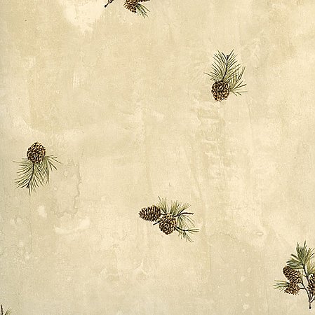 Brantley Sand Pinecone Toss Wallpaper